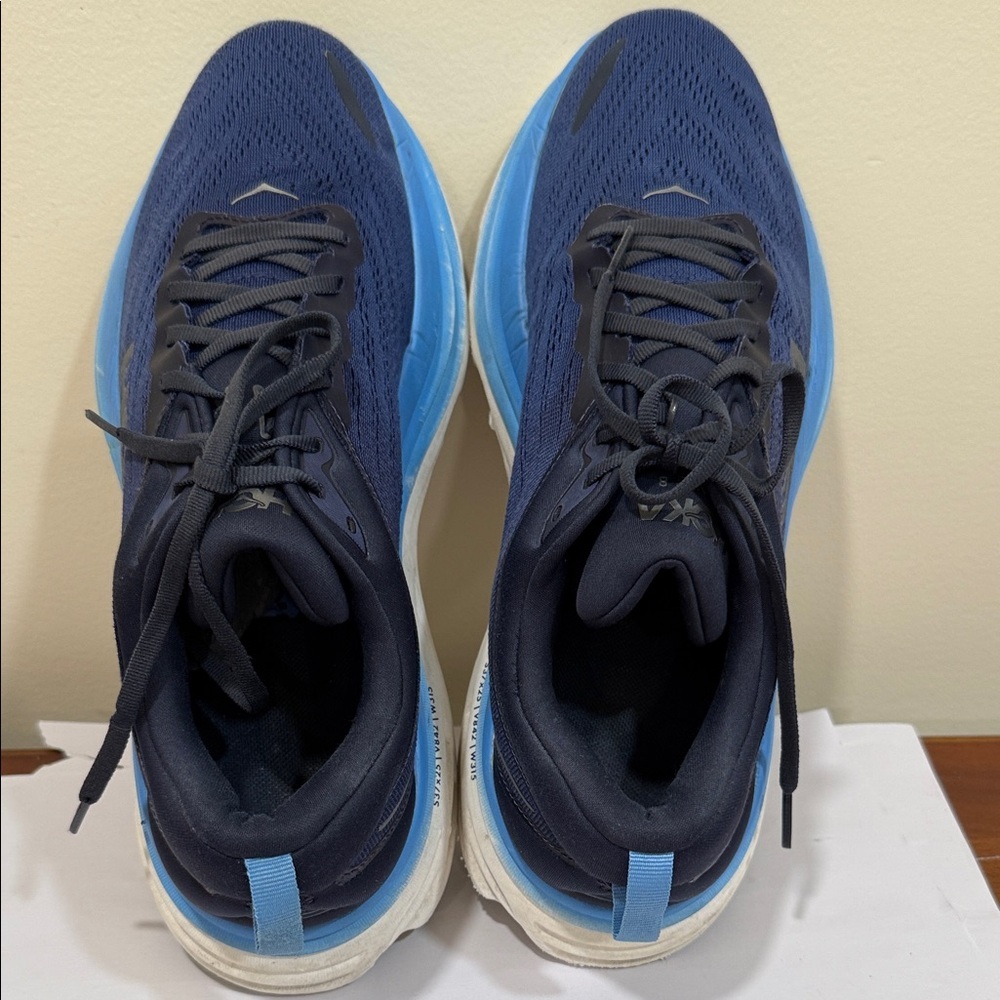 Hoka One One Men's Navy and Sky Blue Athletic Shoes Sneakers (sz 12) - Picture 10 of 10